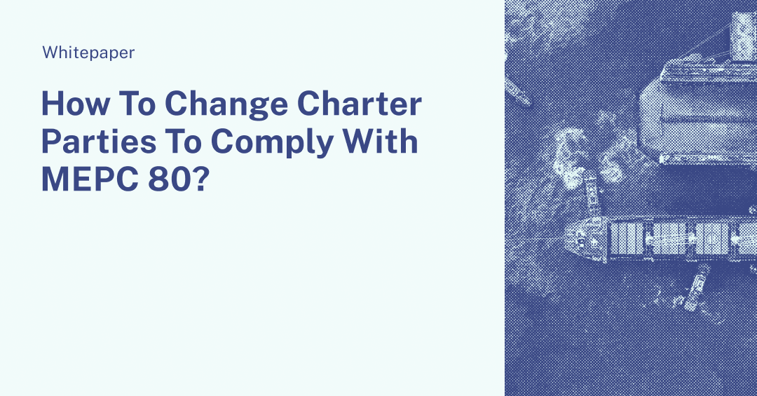 How to change charter parties to comply with MEPC 80